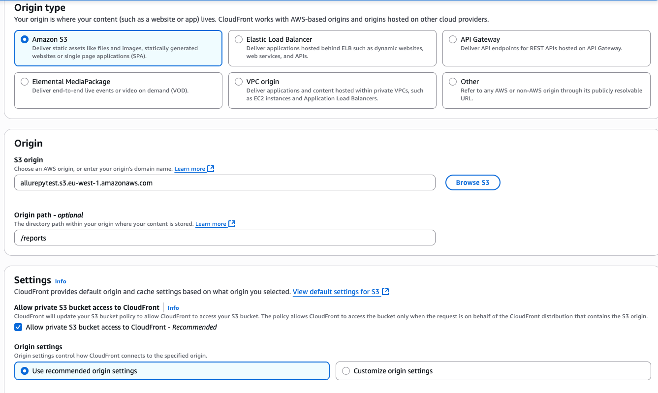 CloudFront Setup Page 2